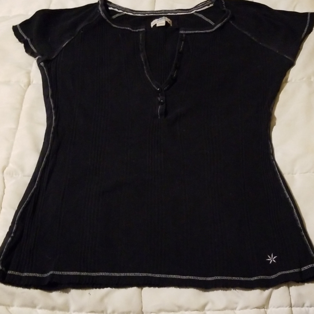 Black rough edge Tee shirt